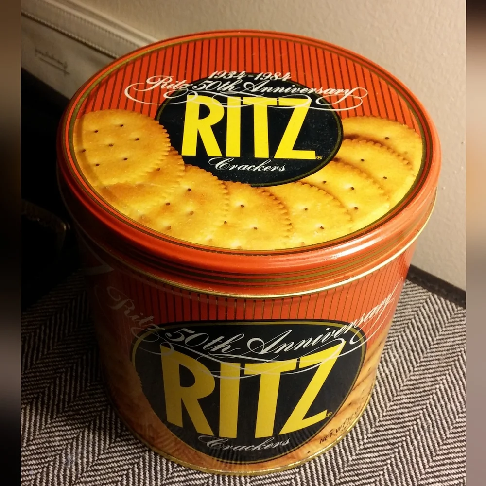 Classic Vintage Ritz Cracker Tin 50th Anniversary Tin